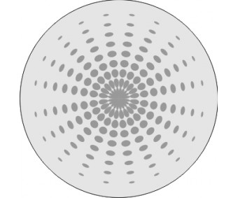Frostat insynsskydd Cirkel