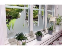 Katter och gräs, fönsterdekor som insynsskydd