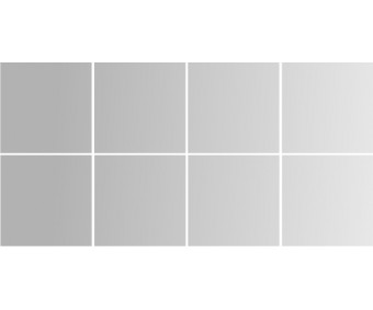Kakeldekor 8st 148x148mm, Silvermetallic