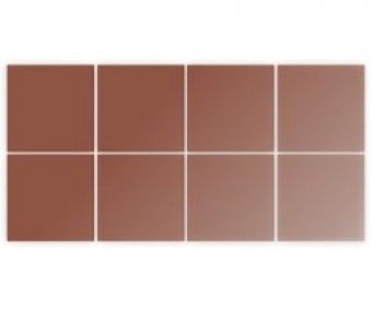 Kakeldekor 148x148mm, 8 st Koppar Metallic