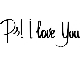 Handritat väggord PS I Love You