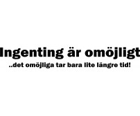 Ingenting är omöjligt