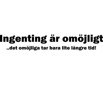 Ingenting är omöjligt