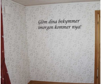 Glöm dina bekymmer imorgon kommer nya