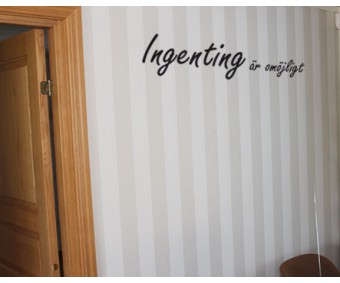 Ingenting är omöjligt