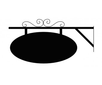 Oval Smidesskylt Old Classic design