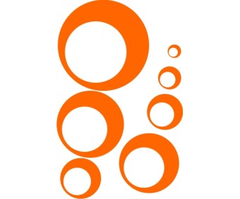 Utskurna Orange ringar, 7st