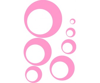 Utskurna Rosa ringar, 7st