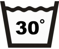 Väggdekal Tvättsymbol Tvätta 30 grader