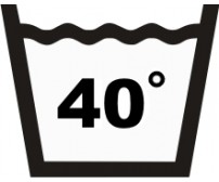 Väggdekal Tvättsymbol Tvätta 40 grader