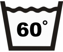 Väggdekal Tvättsymbol Tvätta 60 grader
