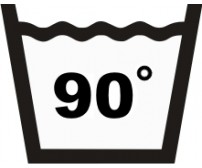 Väggdekal Tvättsymbol Tvätta 90 grader